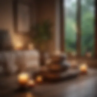 Creating a Meditation Sanctuary A tranquil meditation space with candles and cushions