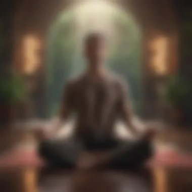 Deep Meditation Practice Individual meditating with focus