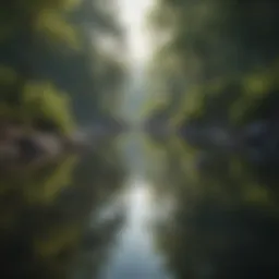 A serene landscape symbolizing tranquility and reflection
