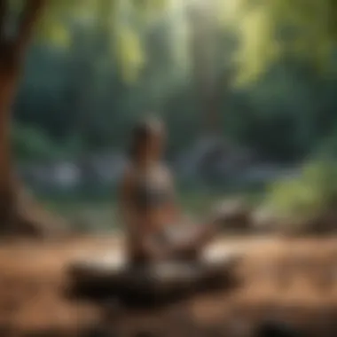Cultivating Stillness Through Meditation A tranquil setting for meditation showcasing focus and calm