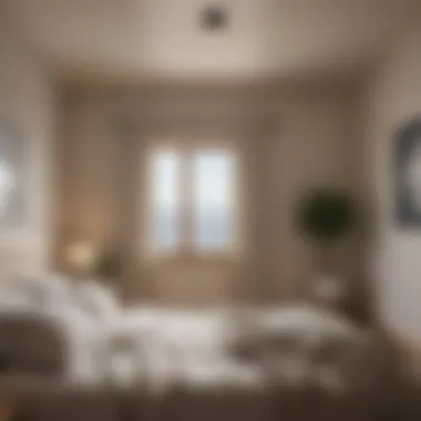 Tranquil Bedroom for Sleep Meditation A tranquil bedroom setting conducive to sleep meditation.