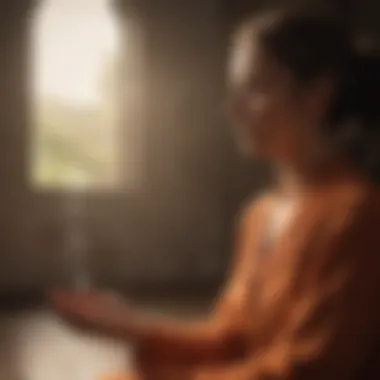 Emotional Balance Through Meditation Visualization of emotional balance achieved through meditation
