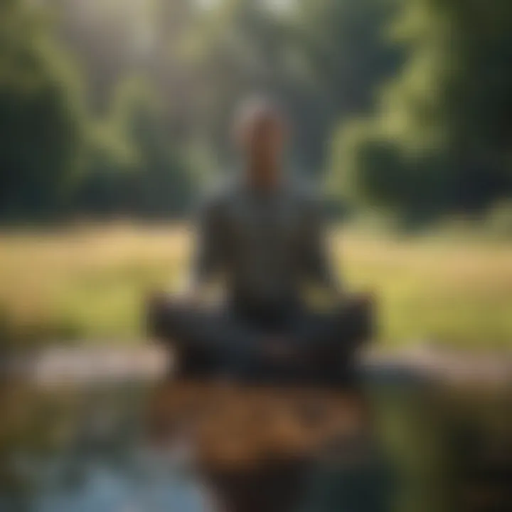 Individual deep in meditation, showcasing mindfulness