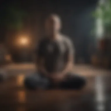 Mindfulness Practice A thoughtful individual engaged in meditation, symbolizing mindfulness