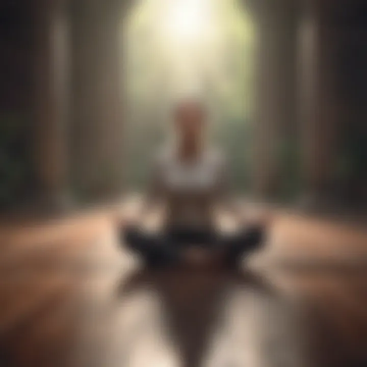 Close-up of a meditation practice in a peaceful environment