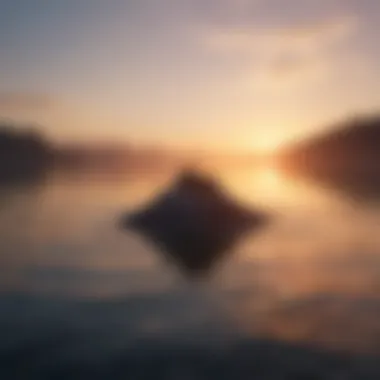 Tranquil Sunrise for Morning Meditation A serene sunrise over calm waters, symbolizing tranquility and focus for morning meditation.