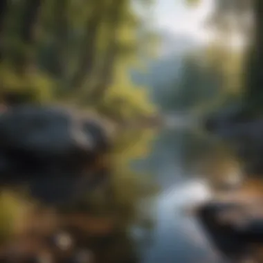 Nature's Invitation to Reflect A serene landscape encouraging introspection