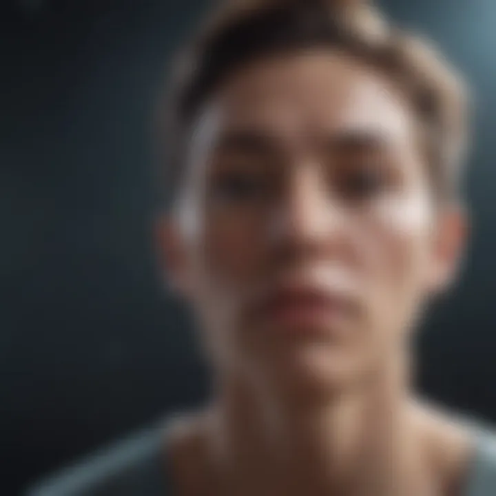 A person practicing deep breathing exercises