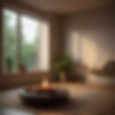 Peaceful Meditation Corner Calm indoor meditation space with candles