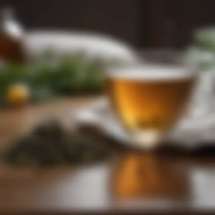 Calming herbal tea to enhance relaxation before bed