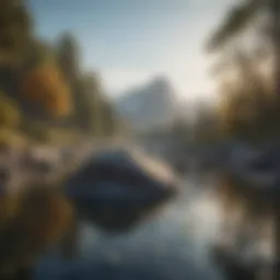 A serene landscape illustrating tranquility and focus