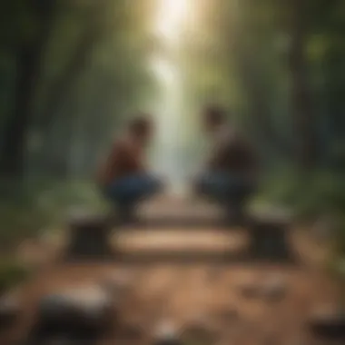 Overcoming Obstacles A symbolic representation of overcoming barriers in friendship