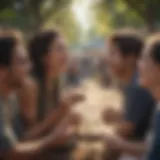 A gathering of friends sharing laughter and joy