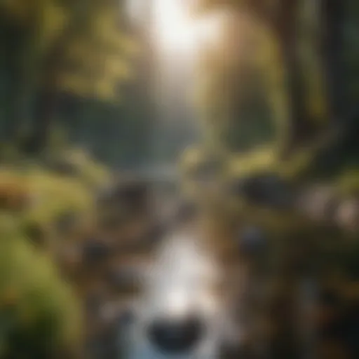 A serene landscape with calming colors