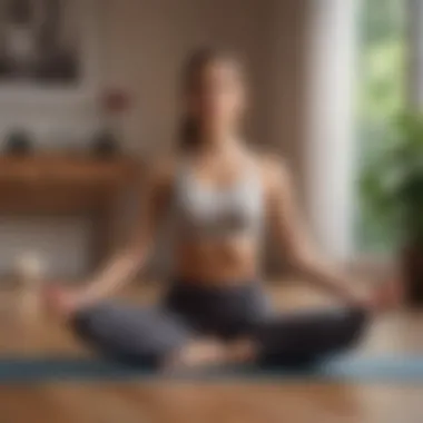 Relaxing Yoga Session Gentle yoga practice conveying relaxation