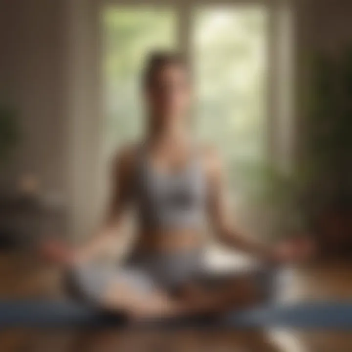 Individual practicing yoga in a peaceful environment