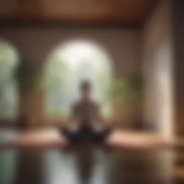 A tranquil indoor space designed for meditation