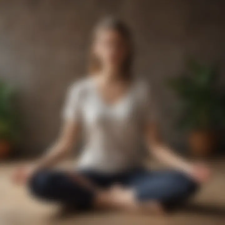 A person sitting in a meditative pose, embodying mindfulness