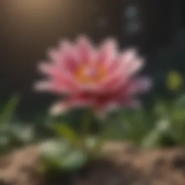 Transformation and Growth A blooming flower representing transformation and the beauty of overcoming obstacles.