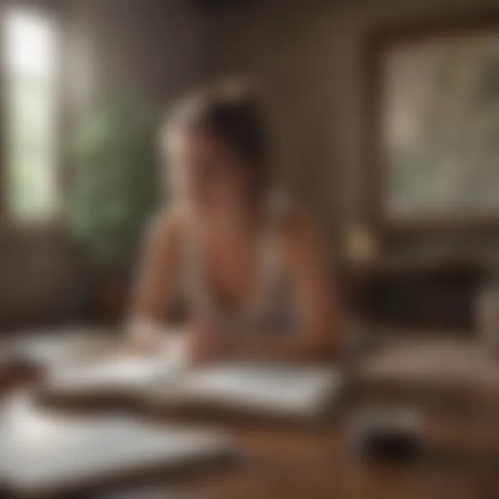 A journal open with self-reflection prompts