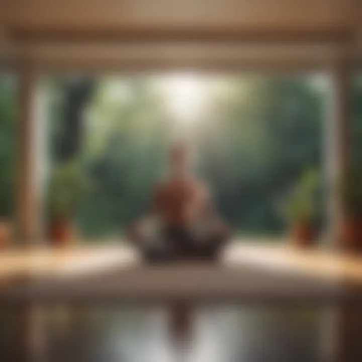 A calm setting for meditation enhancing mental well-being