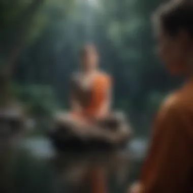 The Power of Mindfulness A focused individual engaging in mindfulness practice