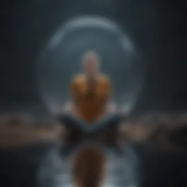 Mindfulness and Self-Reflection A meditative figure illustrating mindfulness and self-reflection