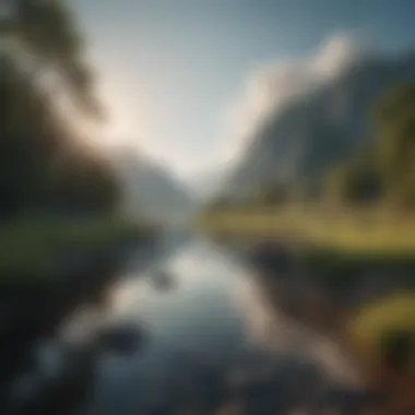 Finding Inner Peace A serene landscape symbolizing inner peace and acceptance