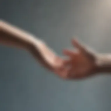 A supportive hand reaching out, symbolizing professional help