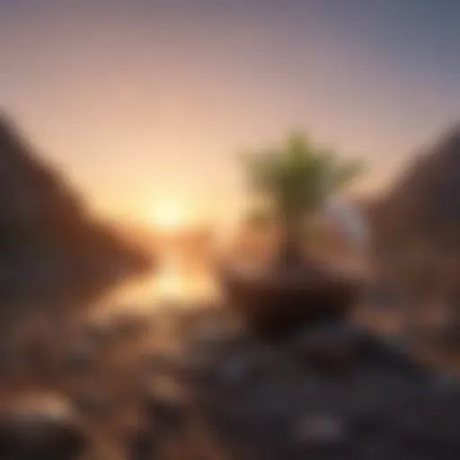 Inspirational landscape with sunrise