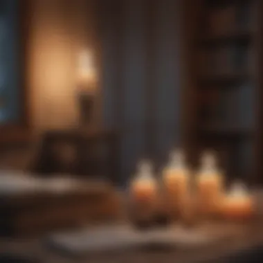 Embracing Calming Evening Rituals A calming evening ritual with candles and books