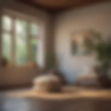 Meditation Sanctuary A peaceful corner with cushions and a calming ambiance for meditation