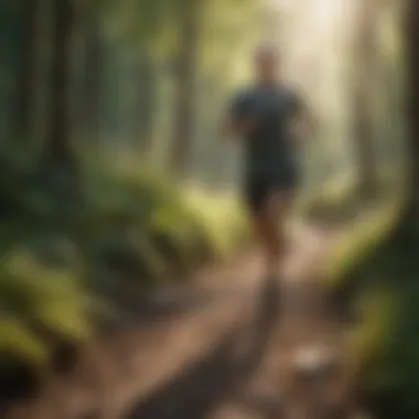 Physical Activity in Nature Dynamic outdoor exercise scene