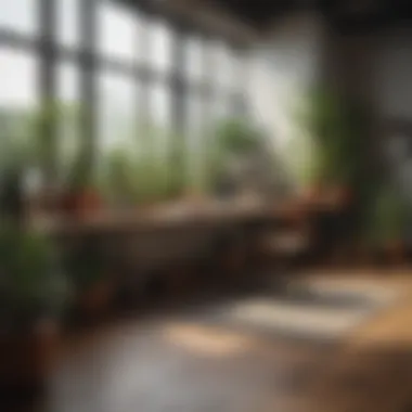 Creating a Positive Space for Productivity A cozy and inviting workspace filled with plants, illustrating a nurturing environment