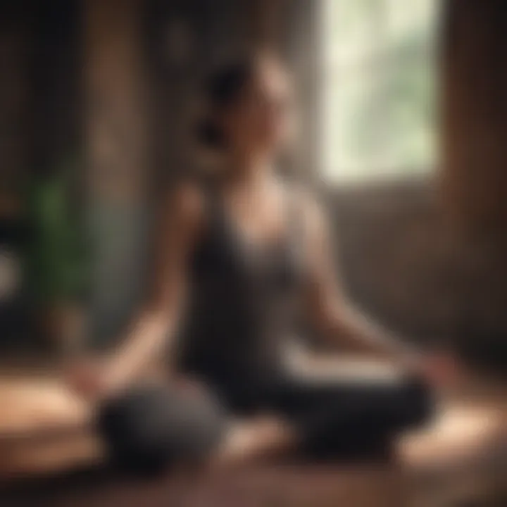 A person meditating, embodying mindfulness and self-awareness