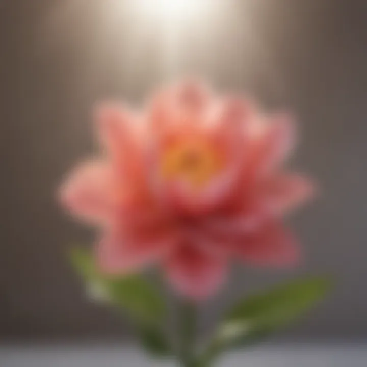 A close-up of a blooming flower representing self-growth
