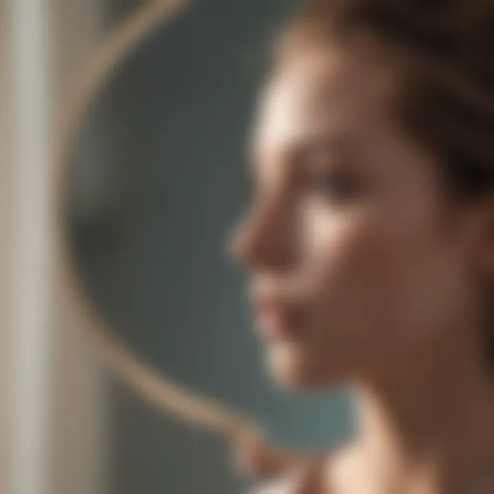 A reflective surface that signifies self-awareness