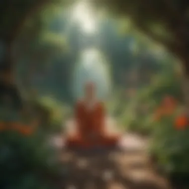 A vibrant garden symbolizing growth and self-nurturing