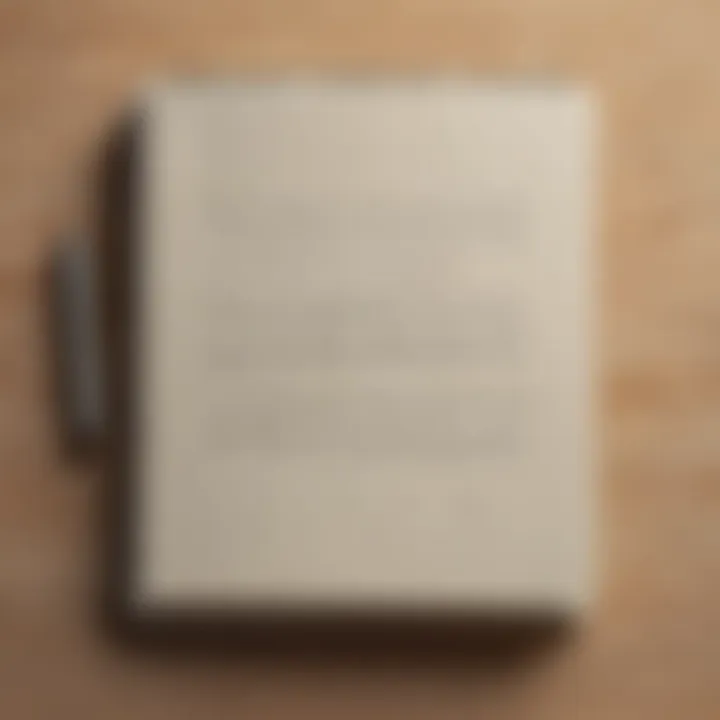 An open notebook with lyrics written in a contemplative manner