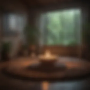 Creating Atmosphere: The Role of Environment Ambient lighting in a tranquil meditation space