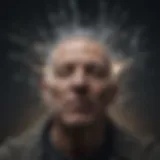 Conceptual representation of a mind in turmoil with chaotic thoughts