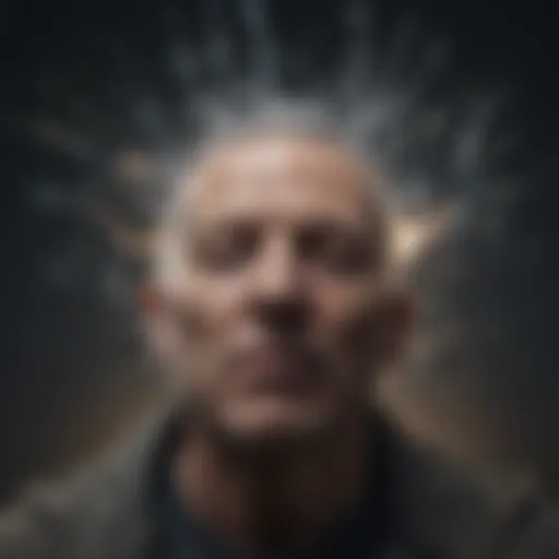 Conceptual representation of a mind in turmoil with chaotic thoughts