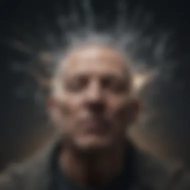 Mind in Turmoil Conceptual representation of a mind in turmoil with chaotic thoughts