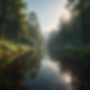 Tranquility in Nature Calming landscape reflecting tranquility and mindfulness