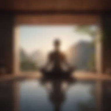 Meditation for Mental Decluttering A person practicing meditation in a peaceful environment