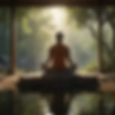 Mindfulness Practice for Inner Peace An individual practicing mindfulness in a peaceful setting