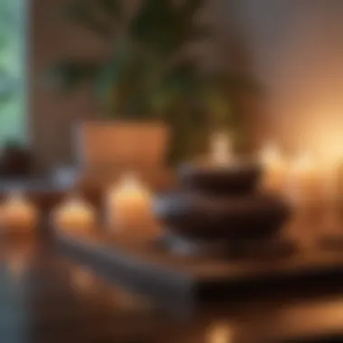 Creating a Meditation Oasis A calming meditation space with candles and soft lighting