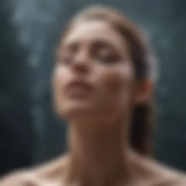 Breath of Relief Illustration of deep breathing techniques with flowing air visuals