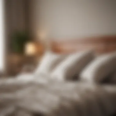 A cozy bed with plush pillows and a soft blanket