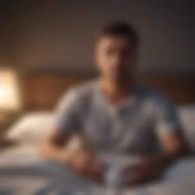 A person practicing mindfulness meditation before bed
